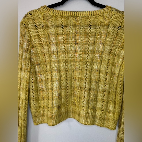 Zara Yellow Crew Neck Sweater with Textured Knit - Picture 13 of 17